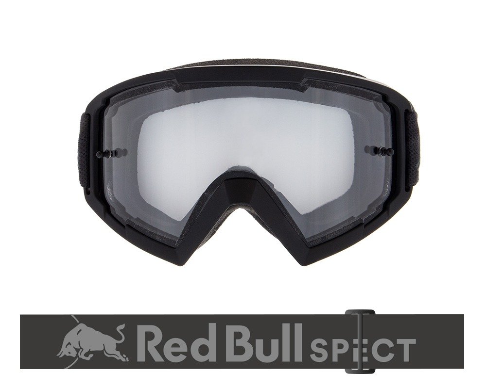 MX brýle Red Bull WHIP Matt Black - čiré plexi